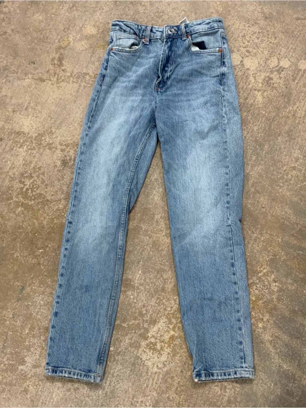 Zara Classic straight leg Jeans in Light Blue